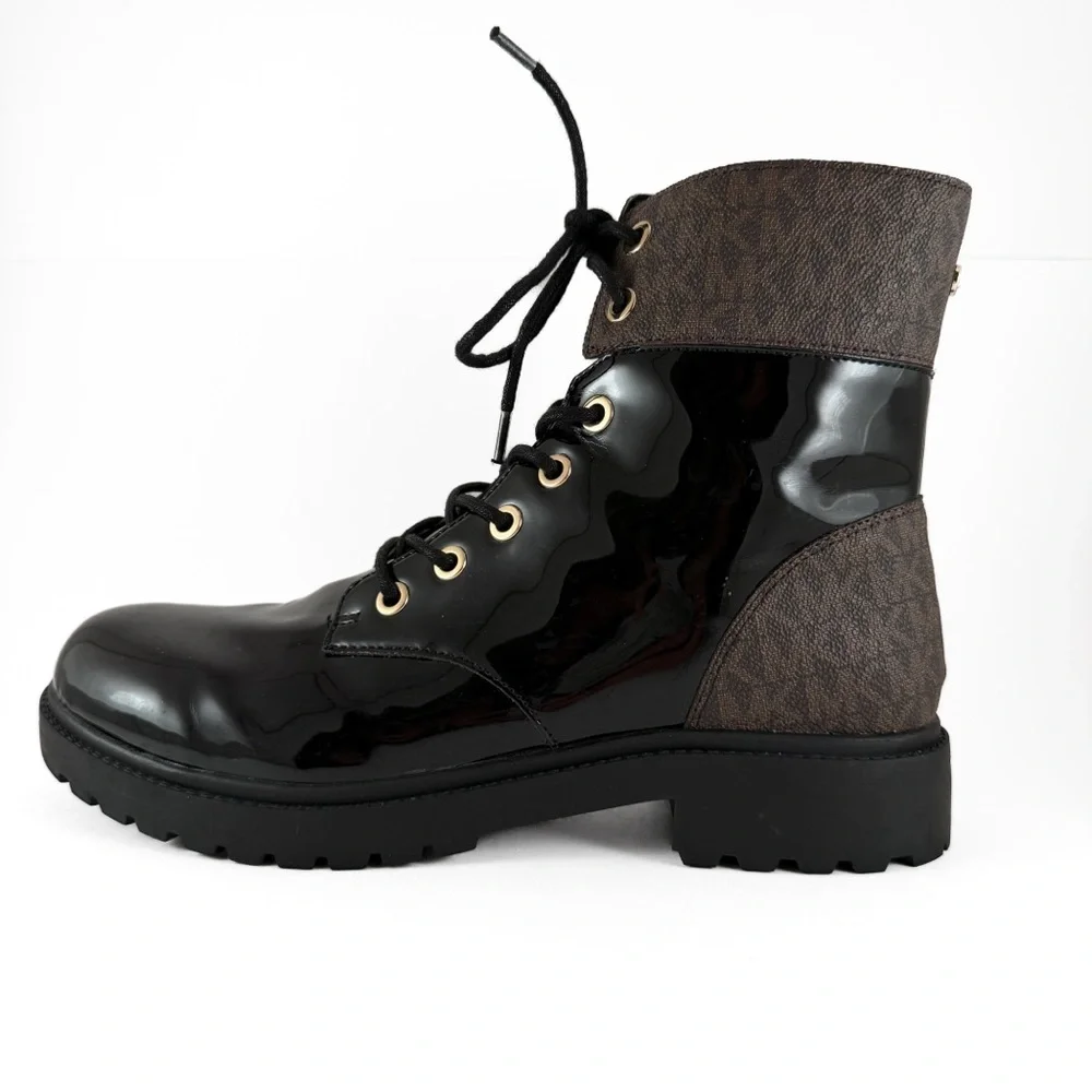 MICHAEL Michael Kors Women's Alistair Lace-Up Lug Sole Combat Booties - Picture 9 of 12